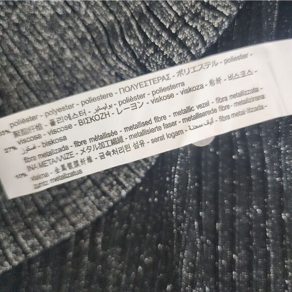 Zara true wrap metallic long sleeve ribbed knit cardigan style blouse - Picture 15 of 16